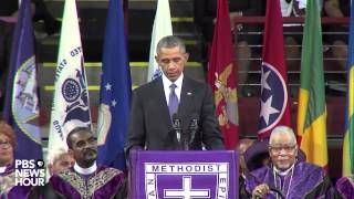 Watch President Obama deliver eulogy at Rev Pinckneys funeral [upl. by Eceinal]