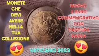 VATICANO 2023  2 EURO COMMEMORATIVO 150° ANNIVERSARIO DELLA MORTE DI ALESSANDRO MANZONI [upl. by Anirahc]