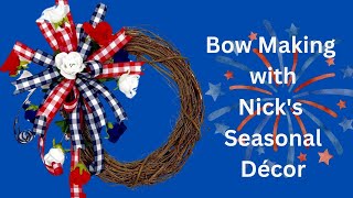 Designer Bow Making Live Master Techniques with Nick Kreticos of Nicks Seasonal Décor [upl. by Kennedy737]