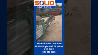 Used Komptech Terminator For Sale  Railroad Ties being shredded [upl. by Rabelais]