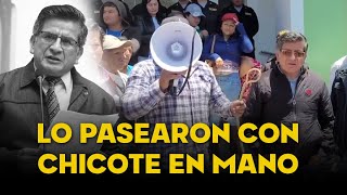 ¡CASTIGADO  Ronderos obligaron a congresista Hamlet Echeverría a marchar mientras lo insultaban [upl. by Ewart]