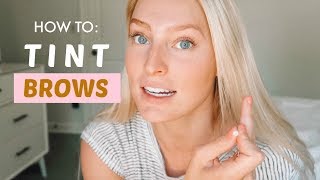 How To Tint Your Eyebrows for SUPER LIGHT BROWS Just For Men Beard Dye [upl. by Brittney691]