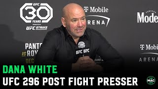 Dana White quotColby Covington looked slow and oldquot Strickland Brawl  UFC 296 Post Fight Presser [upl. by Mungovan]