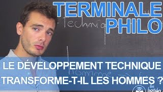 Le développement technique transformetil les hommes   Terminale  Philosophie  Les Bons Profs [upl. by Ennalyrehc527]