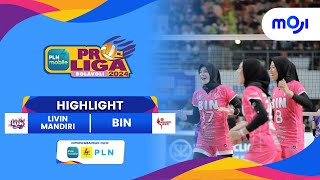 Livin Mandiri VS BIN 03  Highlight PLN Mobile Proliga 2024 [upl. by Rumpf]