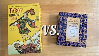 Tarot Original 1909 vs The Original Rider Waite Tarot Pack [upl. by Meeka554]