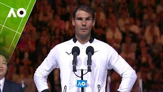 Rafael Nadal congratulates Roger Federer on his win  Australian Open 2017 [upl. by Melli]