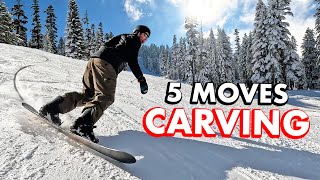 5 Moves To Improve Your Carving Snowboard Turns [upl. by Randa]