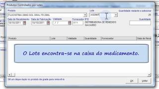 Moura Informática  Movimentação de Entrada de Medicamentos Controlados [upl. by Mcneely]