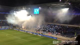 MSV Duisburg  1 FC Magdeburg Choreo in der zweiten Halbzeit am 24022017 HD Feb 2017 [upl. by Crispin]