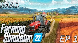 FARMING SIMULATOR 22 HARD MODE  EP1  STARTING FROM SCRATCH [upl. by Ragen683]