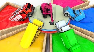 Learn Colors for Children With Car VS Cars Street Vehicles Toys Colours Magic Liquids [upl. by Barret]