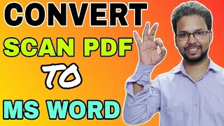 2 Best Method to Convert Scanned PDF File to MS Word  Step by Step Tutorial in Hindi [upl. by Rasec]