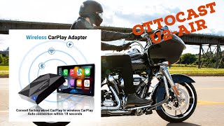 How to add Wireless Apple CarPlay to Harley Motorcycle with Ottocast U2Air [upl. by Chadbourne]