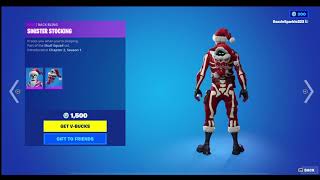 Fortnite Yule Trooper Sinister Stocking Branch Basher Ho Ho Ho Review [upl. by Uolyram]