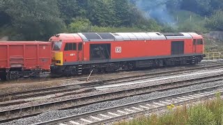 60011 Shunts Back into Peak Forest 29720 [upl. by Osnofedli]