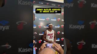 Jimmy Butler arriving at Media Day 👀 [upl. by Tamberg]