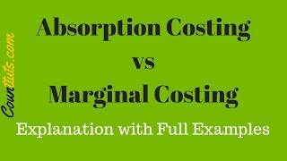 Absorption Costing vs Marginal Costing  Explained with Example [upl. by Farica]