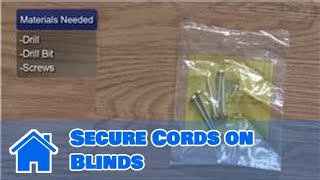 Window Blinds Maintenance  How to Secure Cords on Blinds [upl. by Marchall477]