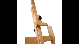 US Art Supply Malibu Extra Large HFrame Deluxe Adjustable Wood Studio Easel with Tilt and Caster [upl. by Serge]