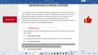 Méthodologie du Travail dÉcriture  Niveau Terminale et 1ère au Gabon [upl. by Schultz]