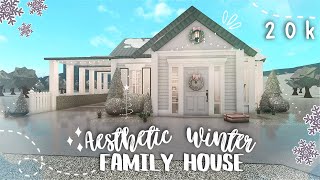 20K BLOXBURG AESTHETIC WINTER FAMILY HOUSE BUILD NO GAMEPASS [upl. by Casey552]