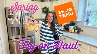 TEMU HAUL  Spring Try On Haul With Prices  Cutest Clothes Jewelry amp More [upl. by Hedvig935]