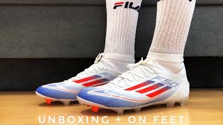 Adidas F50 League MID FGMG Unboxing  On Feet Advancement Pack [upl. by Anniahs]