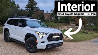 2023 Toyota Sequoia TRD Pro Interior  Detailed Walkthrough [upl. by Haeckel]