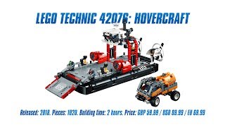 LEGO Technic 42076 Hovercraft Indepth Review amp Speed Build 4K [upl. by Notgnirrab366]