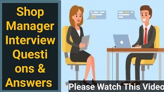 Shop Manager Interview Questions amp Answers  English Speaking Conversationjob [upl. by Smail]