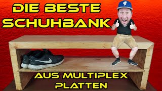 DIY Schuhregal aus Multiplex  So baust du eine stabile Schuhbank [upl. by Xanthe]