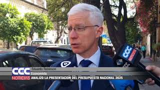 08 Robinson analizó la presentación del presupuesto nacional 2025 [upl. by Ilrahs545]