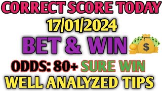 CORRECT SCORE PREDICTION TODAY CORRECT SCORE TODAY SOCCER PREDICTIONS  FOOTBALL PREDICTIONS TODAY [upl. by Yenettirb750]