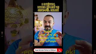 1 DAKİKADA HABER KİPLERİ VE SIFATFİİL EKLERİ [upl. by Esinel798]