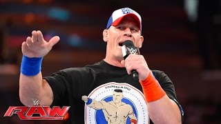 John Cena comments on his WrestleManiaworthy dream match against AJ Styles Raw June 6 2016 [upl. by Yecnay]