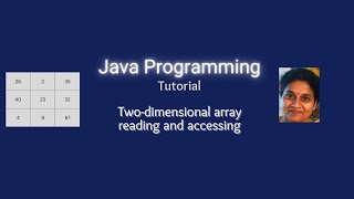 Lesson 53 2D Arrays  Part 2  Reading and accessing [upl. by Imefulo]