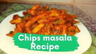 SPICY CHIPS MASALA  THE KENYAN WAYSIMPLE LUNCH RECIPE [upl. by Marella]