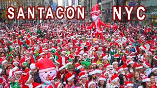 SantaCon NYC 2023  Largest Santa Claus gathering in the World [upl. by Ennaehr213]