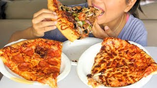 ASMR COSTCO Pizza EATING SOUNDS and WHISPERING [upl. by Kentigerma]