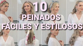 10 PEINADOS FÁCILES PARA CABELLO CORTO Y LARGO ONDAS RÁPIDAS Y FÁCILES tu Asesora de Imagen y Moda [upl. by Kassab482]