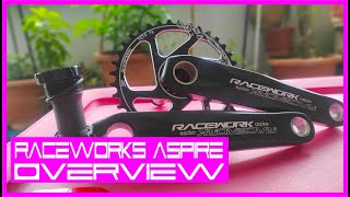 RACEWORKS ASPIRE CRANKSET  FIRST LOOK  BUDGET MEAL  SAWORKS [upl. by Rintoul]