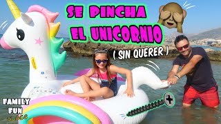 Vamos a la playa y mi padre pincha el UNICORNIO 🌞🏊 [upl. by Erdna636]