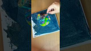 Fluid art tutorial  Easy abstract painting shortsart shorts fluidart abstract [upl. by Hunter]