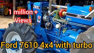 ford 7610 4x4 with tubo and front bled modify tractor [upl. by Avron]