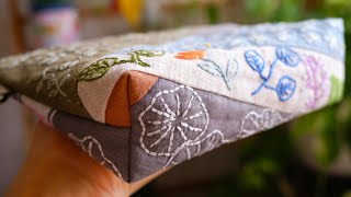 What can you do with your scrap fabric combine them with hand stitches to make beautiful item [upl. by Willa]