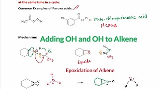 Alkene Epoxidation and anti dihydroxylation Reaction Mechanism Peroxy acid In 3 minutes [upl. by Ravert84]