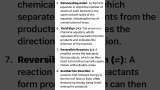 Chemical Equations  terms and definitions chemical shorts 10thclass [upl. by Loralie863]