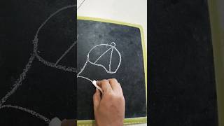 easy cap drawing for kids viralvideo shortvideo [upl. by Kesia]