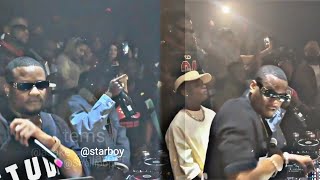 Wizkid vibing to his latest song at Koko London with DJ tunez and Seyi vibez [upl. by Kier]